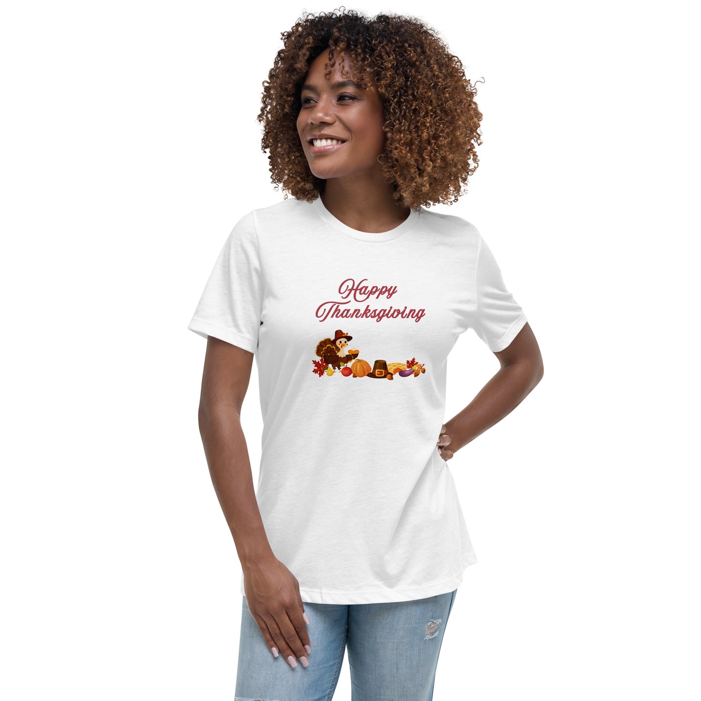 Happy Thanksgiving Women's Relaxed Tee by EraofInk