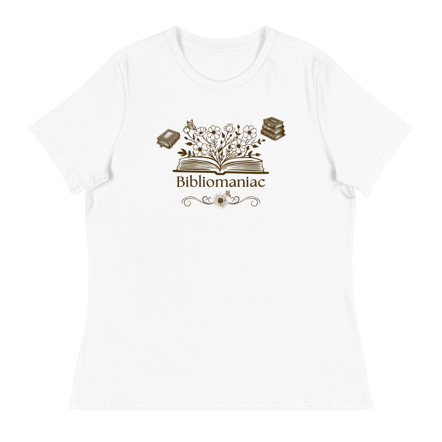Bibliomaniac Book Lover Women's Relaxed Tee by EraofInk