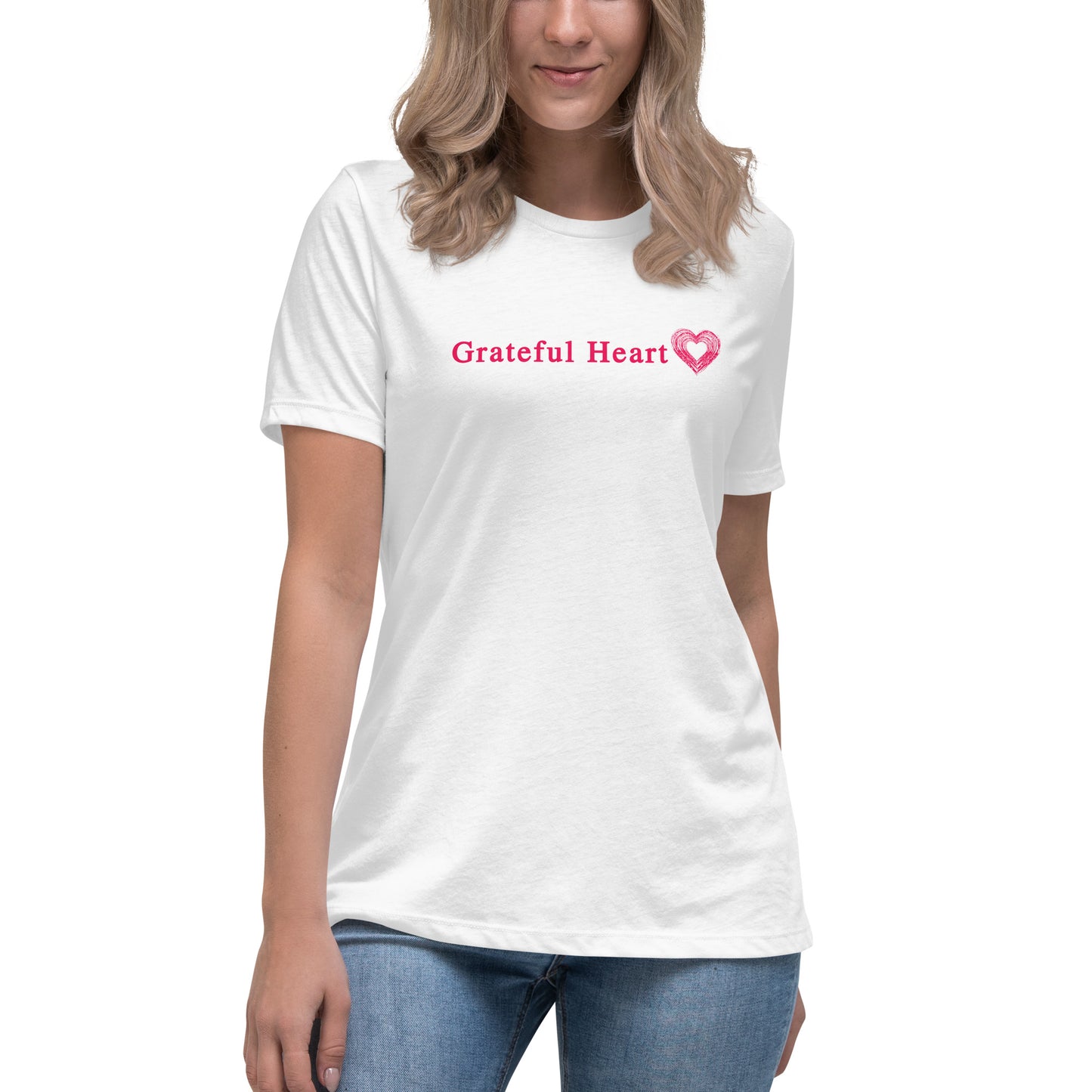 Grateful Heart Women's Relaxed Tee by EraofInk