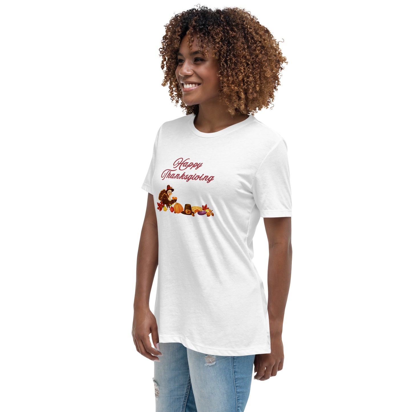 Happy Thanksgiving Women's Relaxed Tee by EraofInk