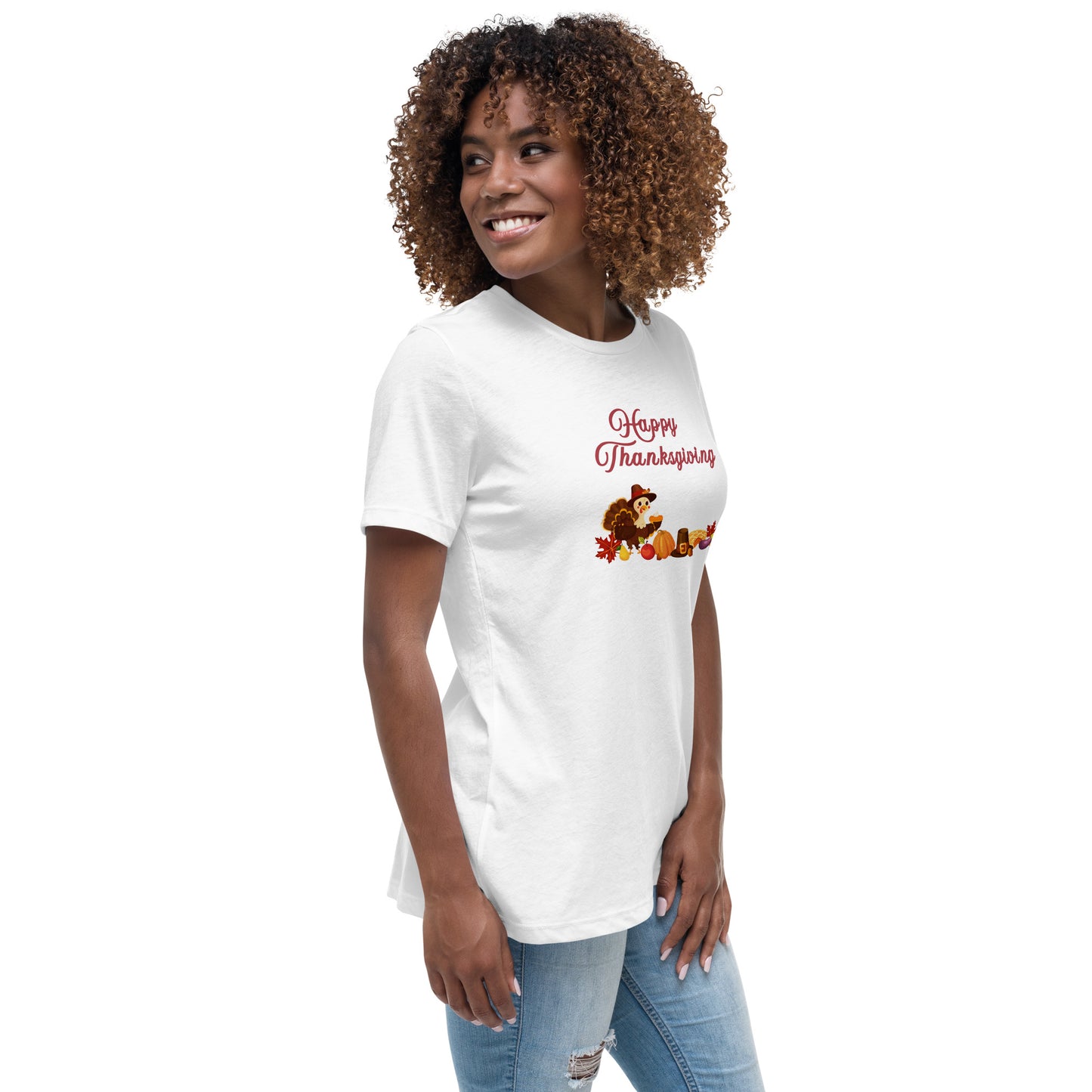 Happy Thanksgiving Women's Relaxed Tee by EraofInk