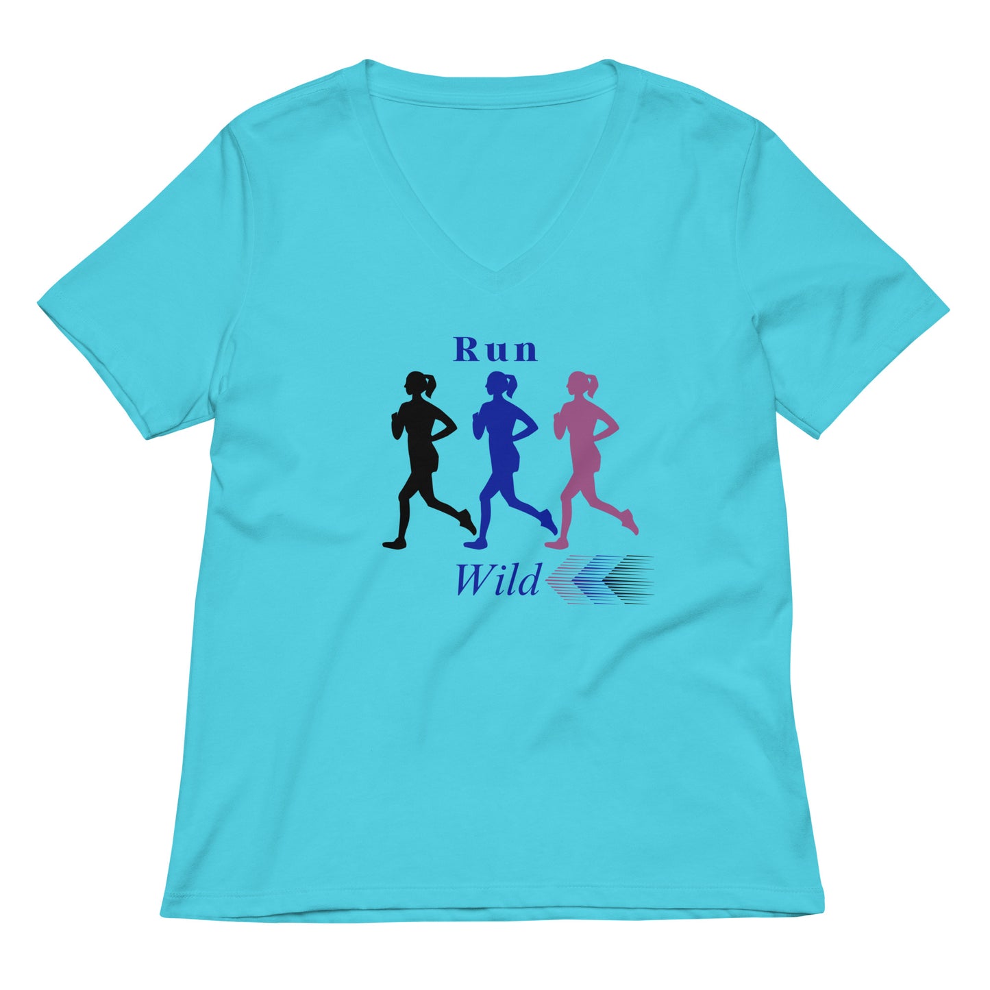 Run Wild Women’s Relaxed V-neck Tee by EraofInk