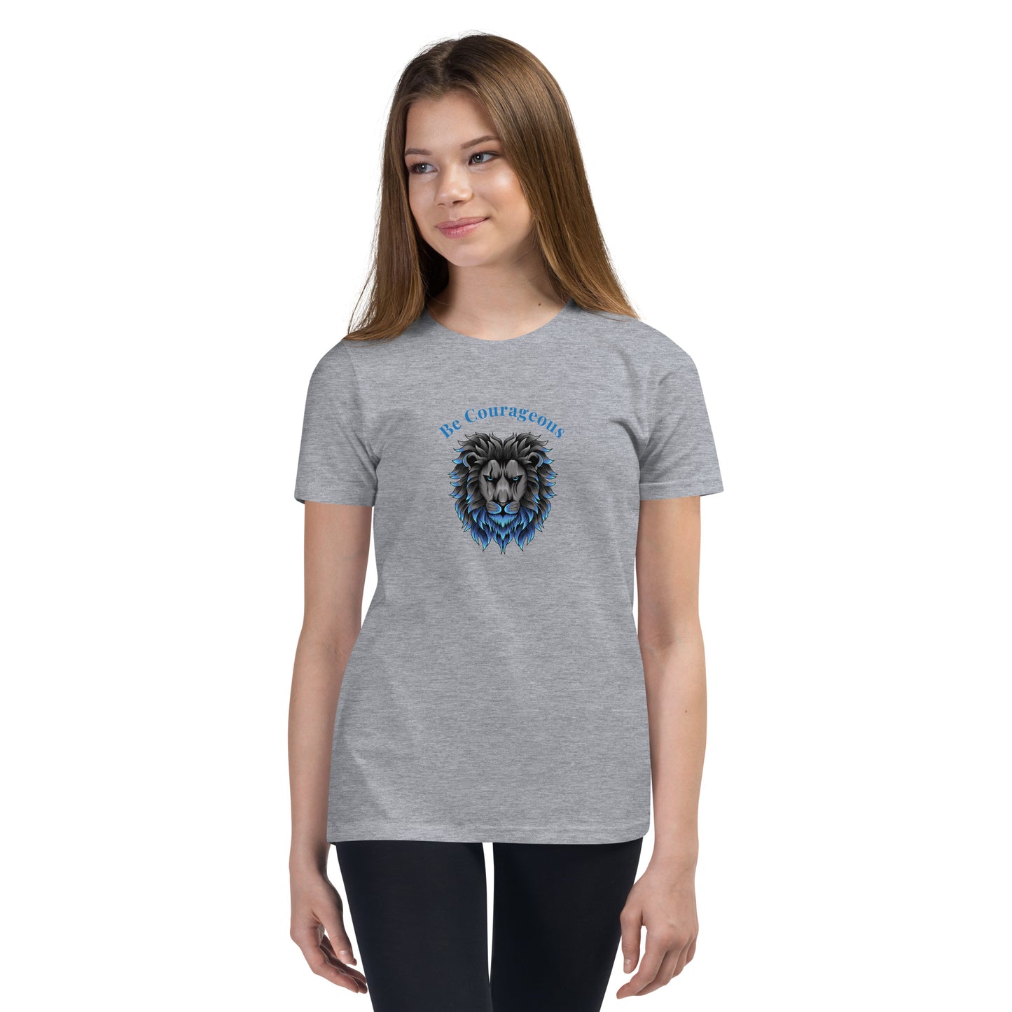 The Courage of a Lion Youth Tee Be Courageous by EraofInk