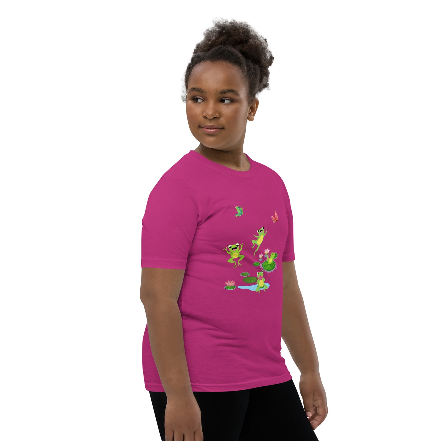 Happy Jumping Frogs for the Frog Enthusiast Youth Unisex Tee by EraofInk
