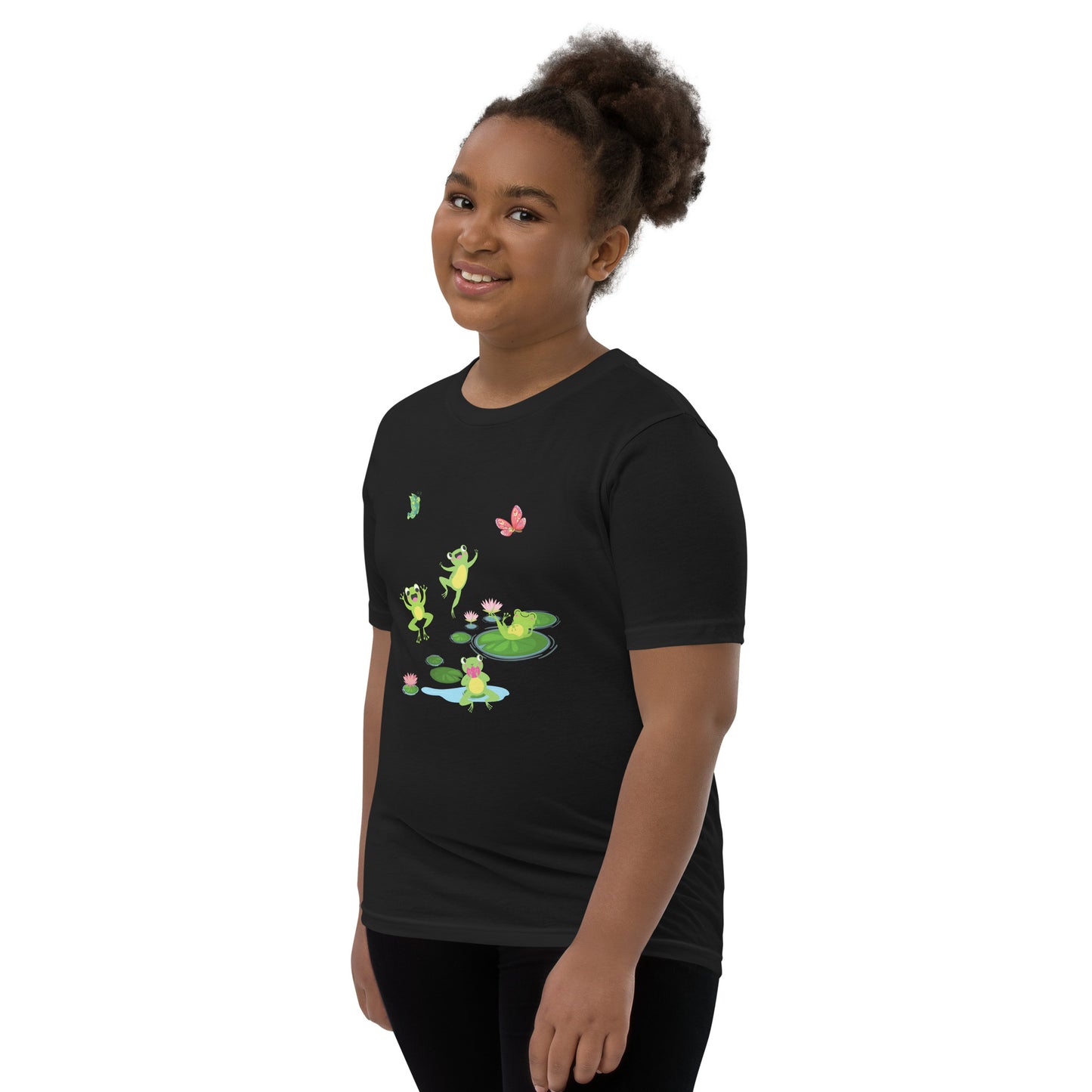Happy Jumping Frogs for the Frog Enthusiast Youth Unisex Tee by EraofInk