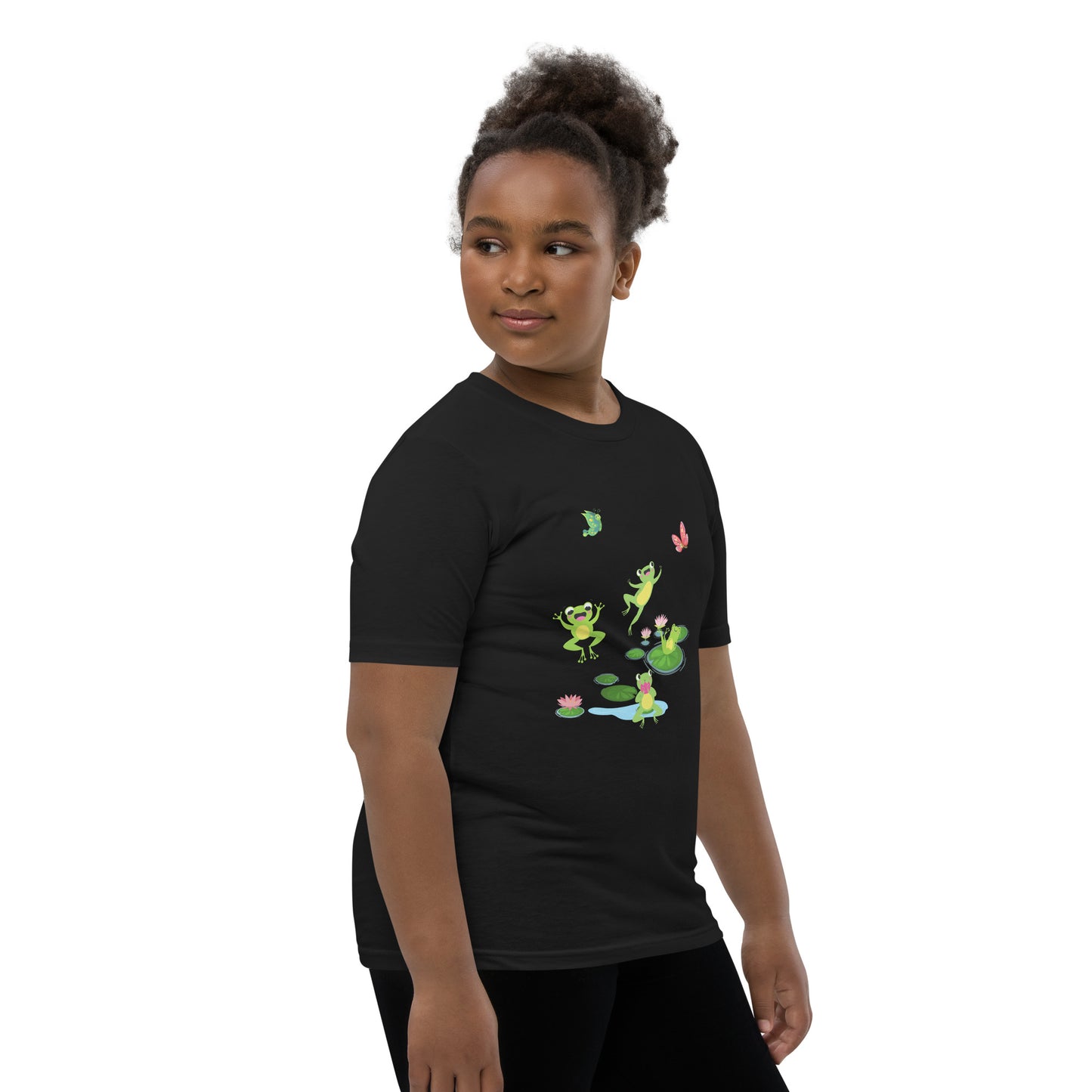 Happy Jumping Frogs for the Frog Enthusiast Youth Unisex Tee by EraofInk