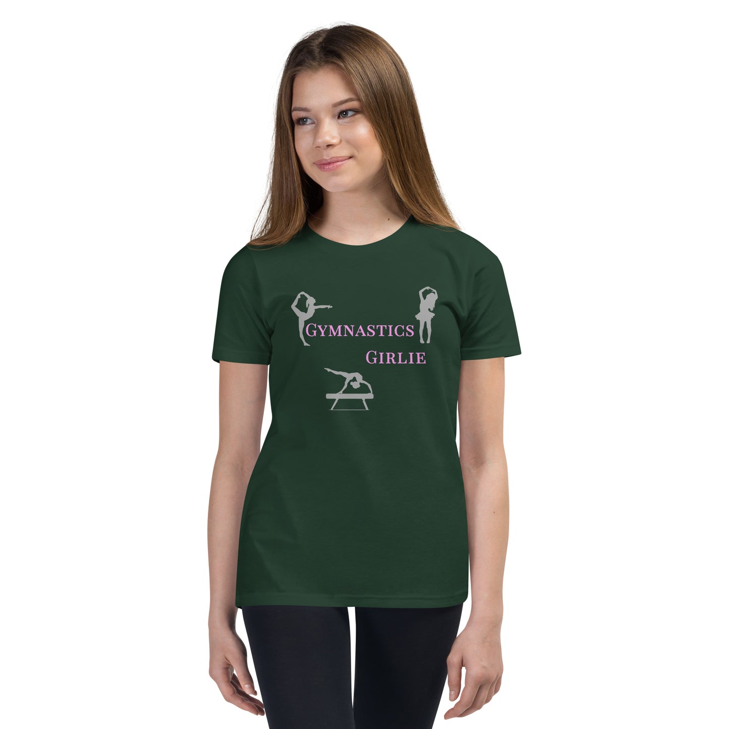 Gymnastics Girlie - Youth Short Sleeve T-Shirt - by RecreatingKrista
