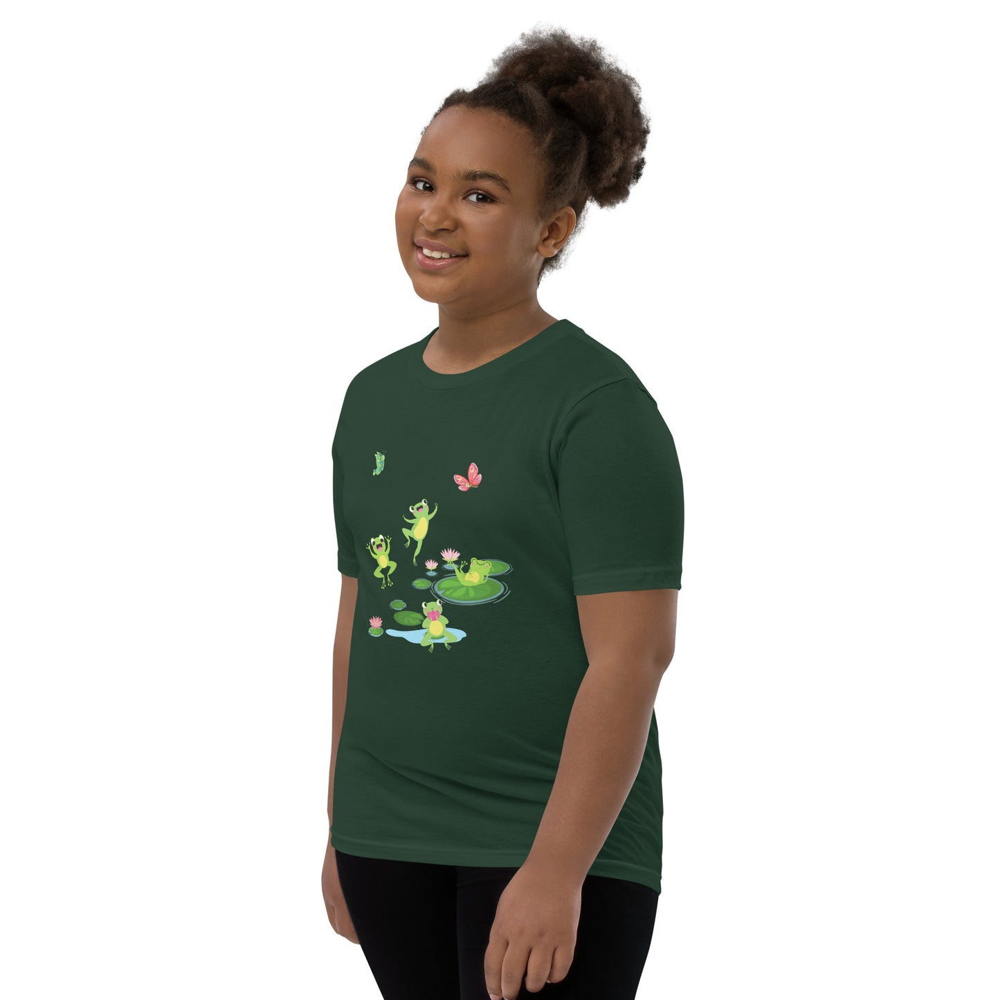Happy Jumping Frogs for the Frog Enthusiast Youth Unisex Tee by EraofInk