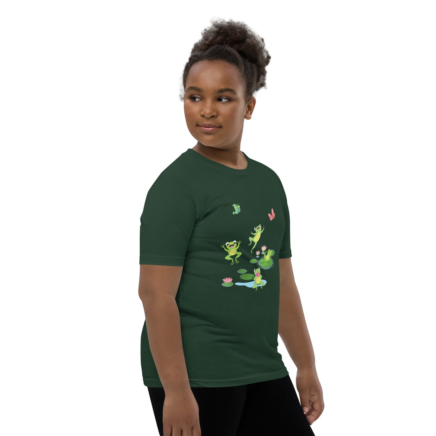 Happy Jumping Frogs for the Frog Enthusiast Youth Unisex Tee by EraofInk
