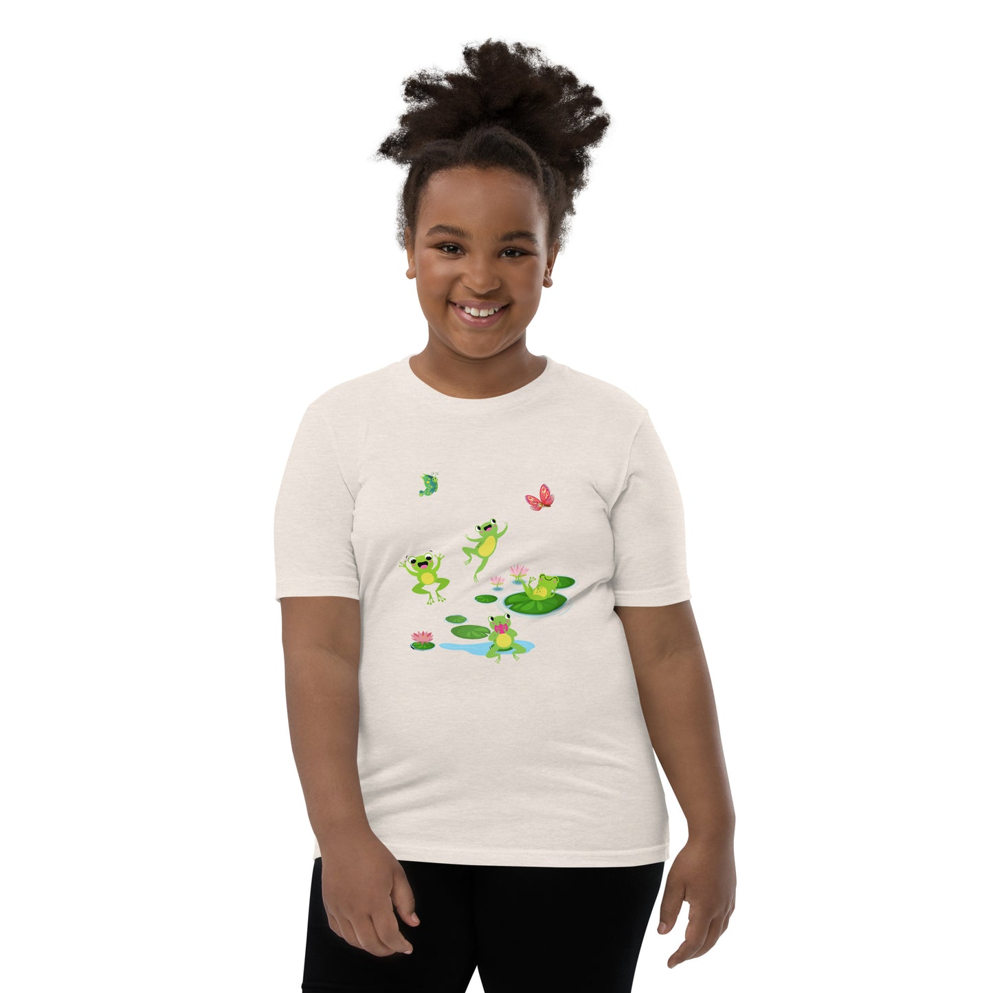 Happy Jumping Frogs for the Frog Enthusiast Youth Unisex Tee by EraofInk