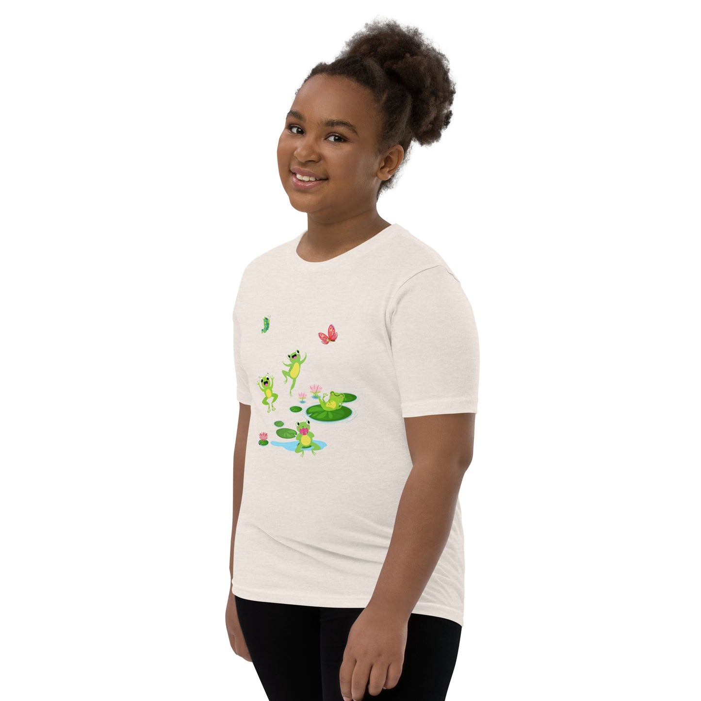 Happy Jumping Frogs for the Frog Enthusiast Youth Unisex Tee by EraofInk