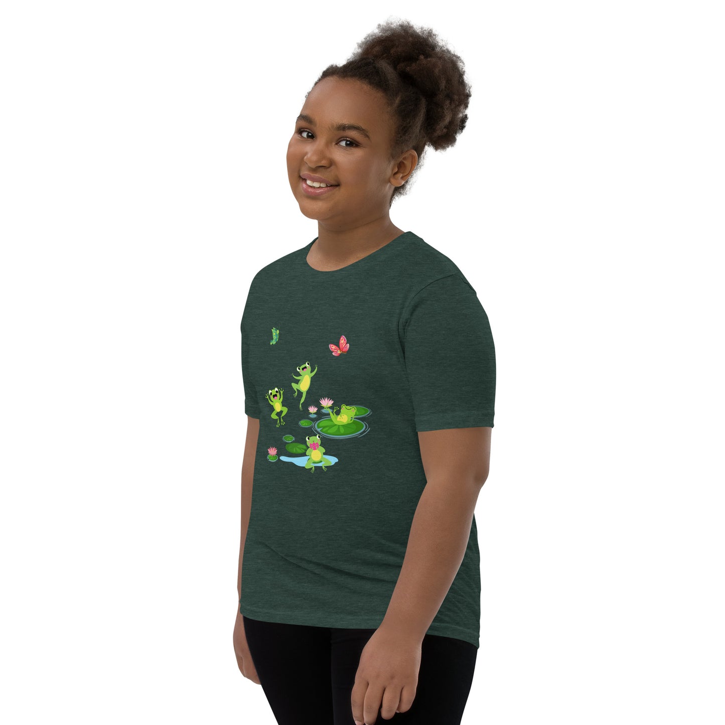 Happy Jumping Frogs for the Frog Enthusiast Youth Unisex Tee by EraofInk