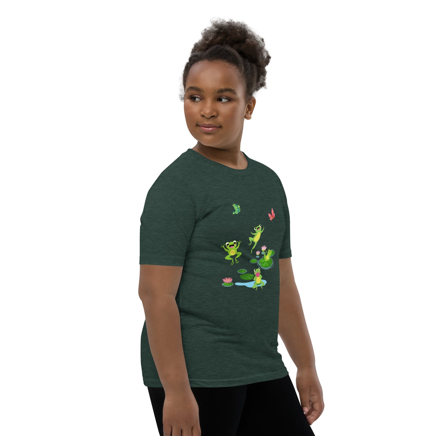 Happy Jumping Frogs for the Frog Enthusiast Youth Unisex Tee by EraofInk