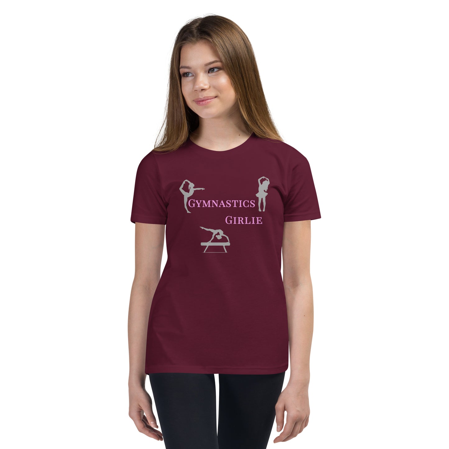 Gymnastics Girlie - Youth Short Sleeve T-Shirt - by RecreatingKrista