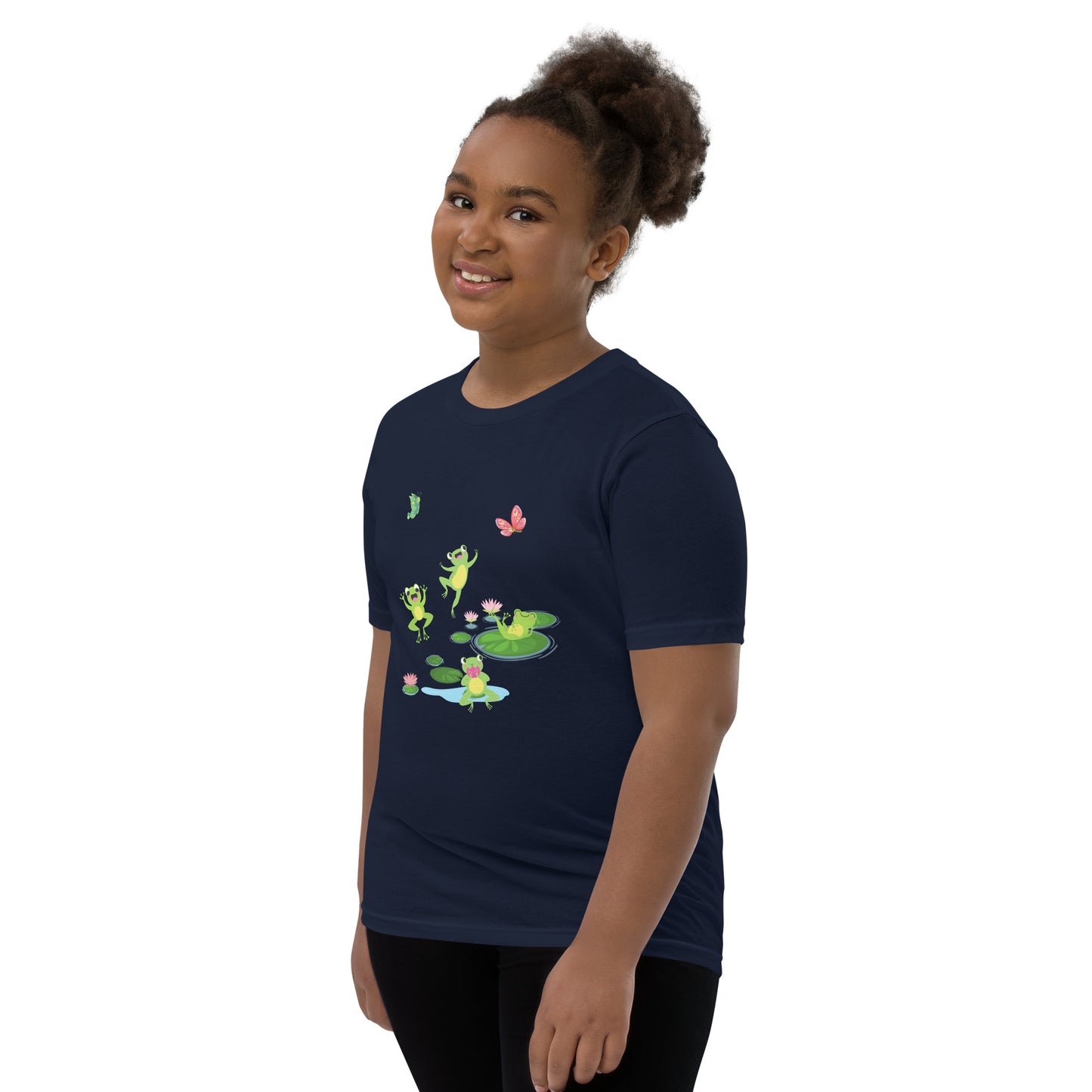Happy Jumping Frogs for the Frog Enthusiast Youth Unisex Tee by EraofInk