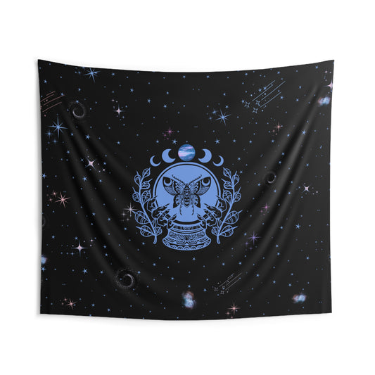 Crystal Ball Moon Phases Celestial Lunar Design Indoor Wall Tapestries 104" x 88"