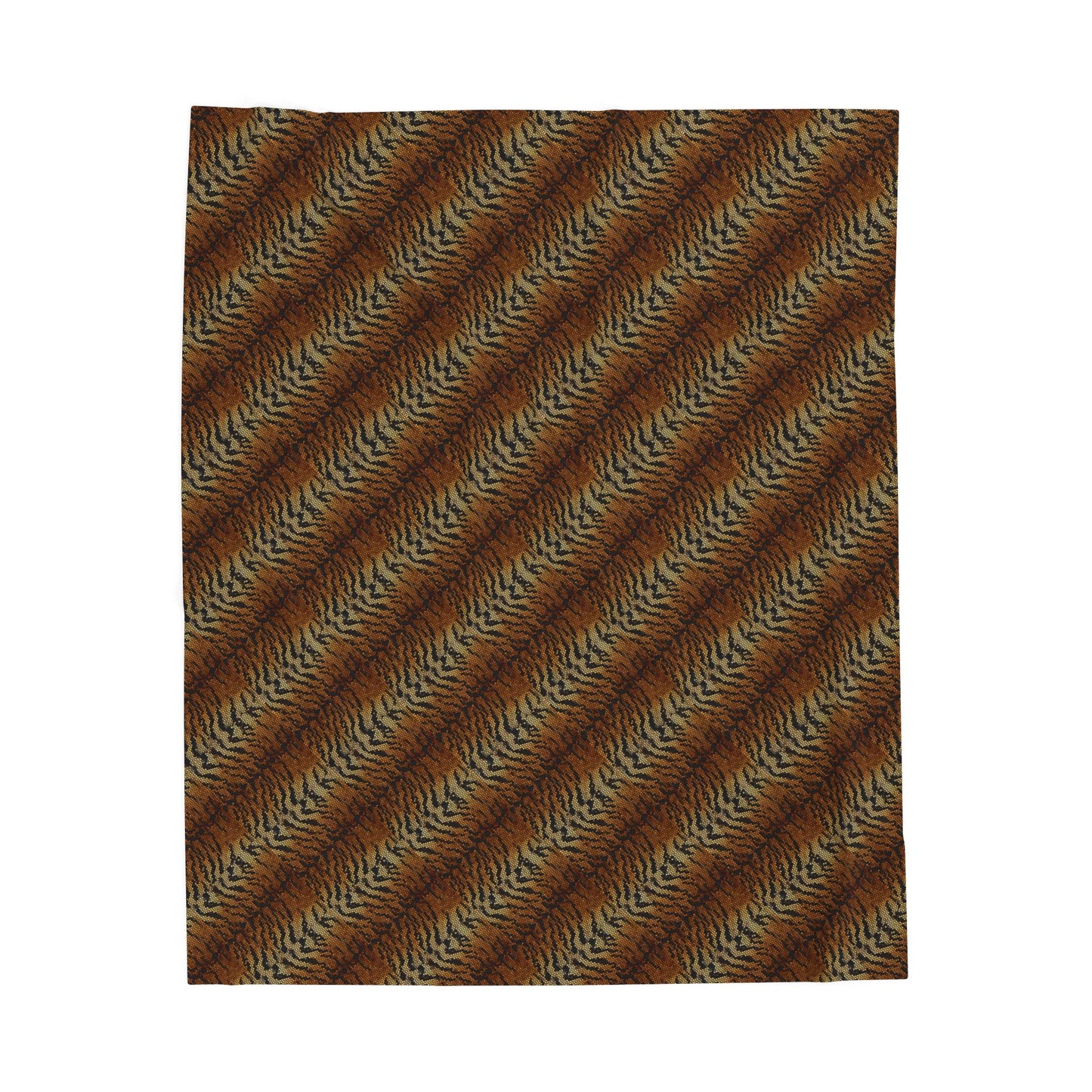 Rustic Brown Faux Fur Velveteen Plush Blanket – Cozy Cabin Animal Print Throw by EraofInk