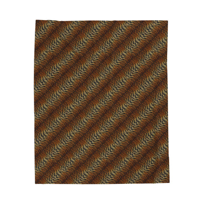 Rustic Brown Faux Fur Velveteen Plush Blanket – Cozy Cabin Animal Print Throw by EraofInk