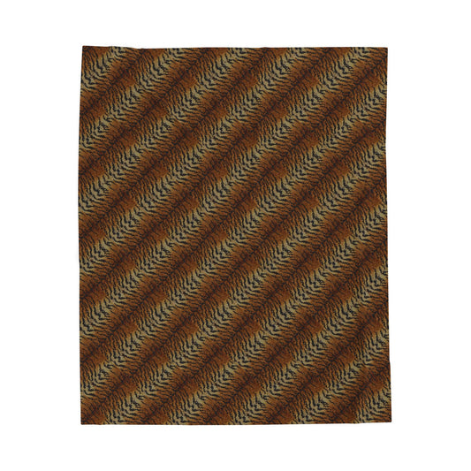 Rustic Brown Faux Fur Velveteen Plush Blanket – Cozy Cabin Animal Print Throw by EraofInk