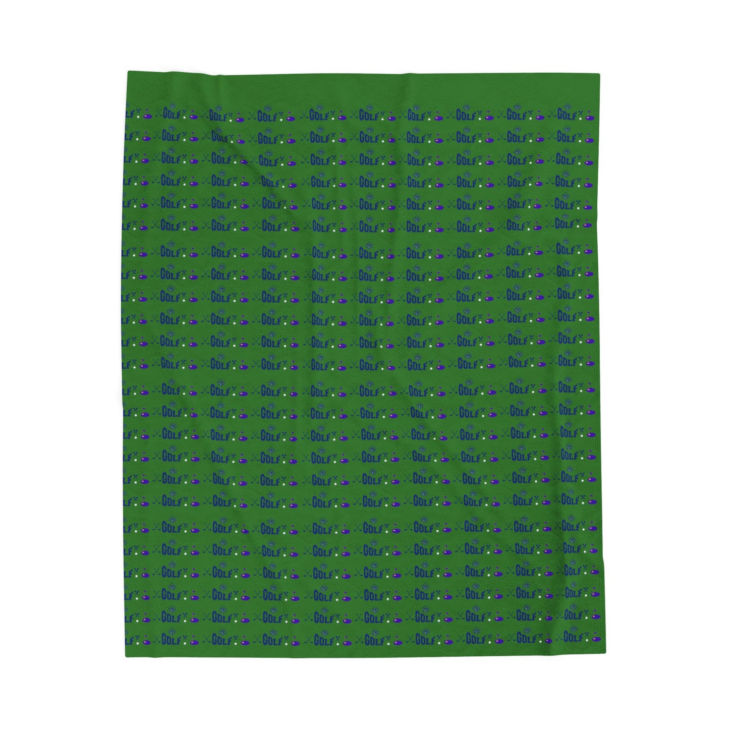 Golf Enthusiasts Patterned Velveteen Plush Blanket — Cozy Throw by EraofInk