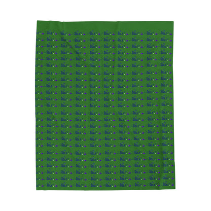 Golf Enthusiasts Patterned Velveteen Plush Blanket — Cozy Throw by EraofInk