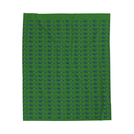 Golf Enthusiasts Patterned Velveteen Plush Blanket — Cozy Throw by EraofInk