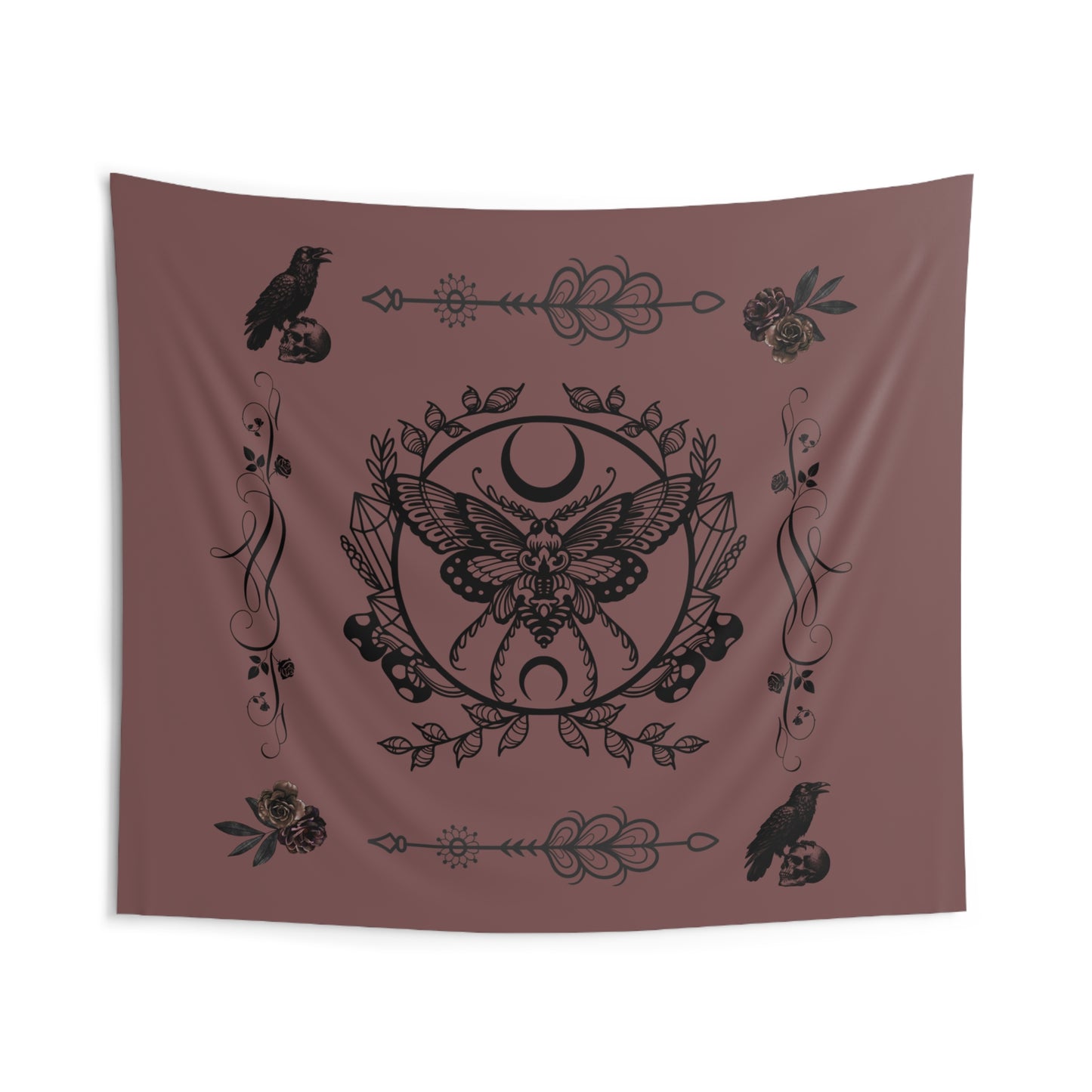 Gothic Style Butterfly Indoor Wall Tapestries 104" x 88"