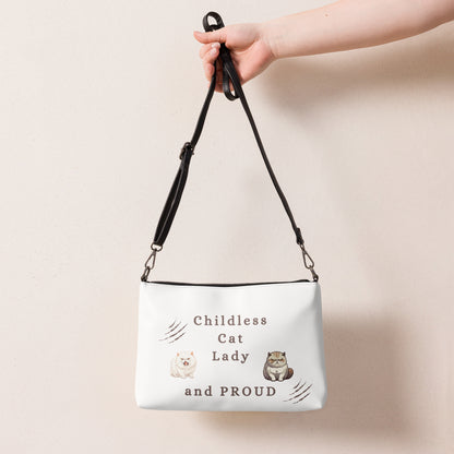 Childless Cat Lady & Proud Crossbody Bag by EraofInk