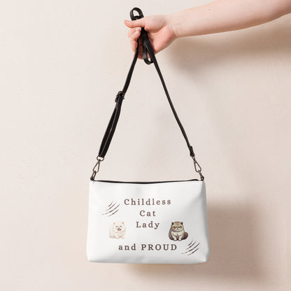 Childless Cat Lady & Proud Crossbody Bag by EraofInk