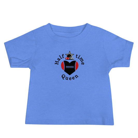 Halftime Queen Football Baby Jersey Tee CHeer for Navy & Red Team by EraofInk