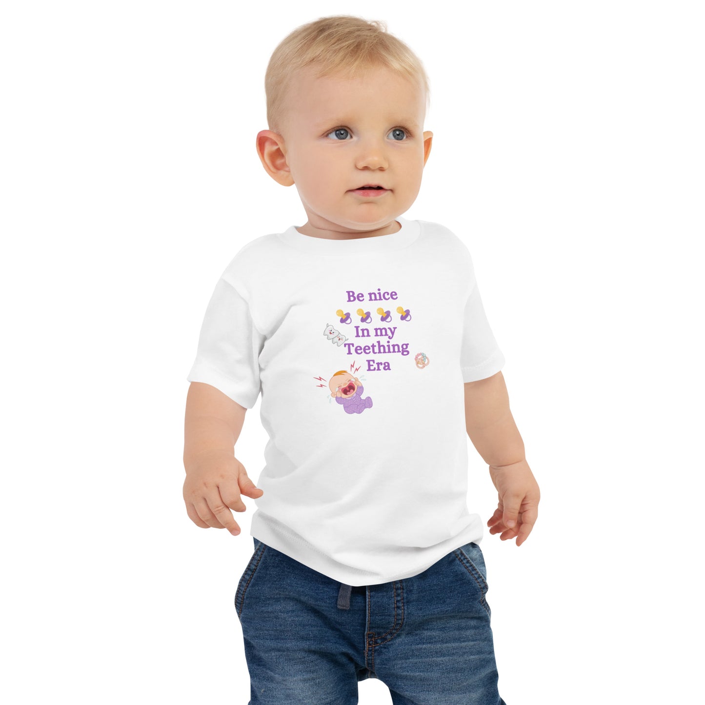 Teething Baby Unisex Tee - Be Nice In My Teething Era by EraofInk