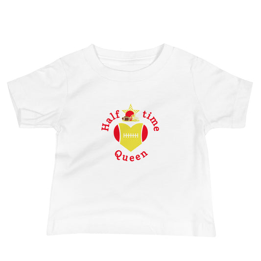 Halftime Queen Football Baby Jersey Tee Red & Gold Team by EraofInk