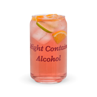 Might Contain Alcohol Humor Can-shaped Glass by EraofInk