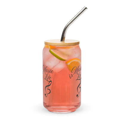 Music is Life Can-shaped Glass by EraofInk