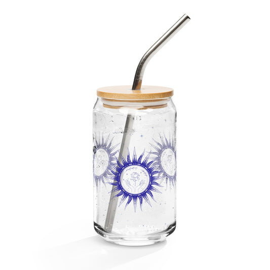 Celestial Theme Metaphysical Esoteric Meditation Can-shaped Glass by EraofInk