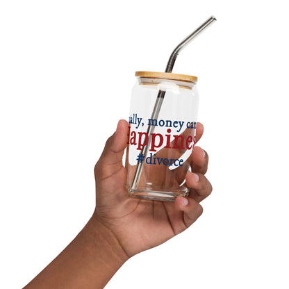 Actually Money Can Buy Happiness #divorce Can-shaped Glass by Eraofnk