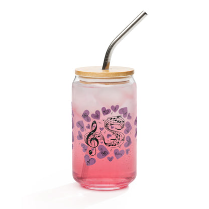 Music is in My Heart for Music Lovers Choir & Band Can-shaped Glass by EraofInk