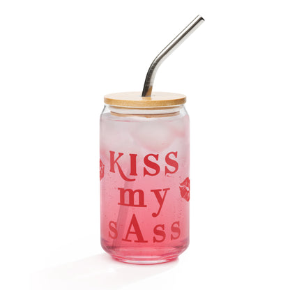 Kiss My sAss Can-shaped Glass by EraofInk