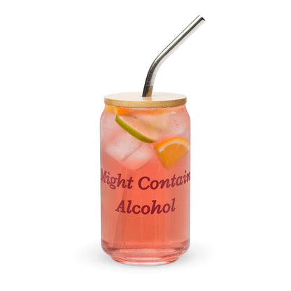Might Contain Alcohol Humor Can-shaped Glass by EraofInk