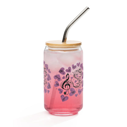 Music is in My Heart for Music Lovers Choir & Band Can-shaped Glass by EraofInk