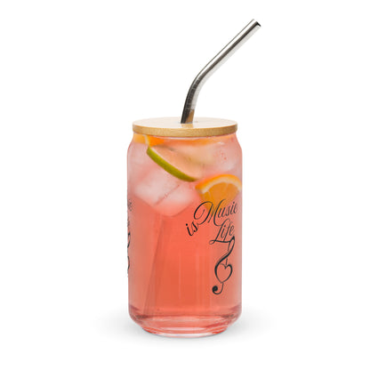 Music is Life Can-shaped Glass by EraofInk