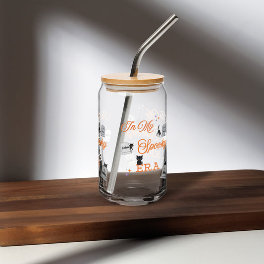 In My Spooky Era Halloween RIP Joe, Joh, Jake Can-shaped Glass by EraofInk