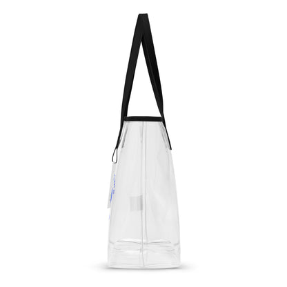 Halftime Queen Football Clear Stadium Approved Tote Bag Cheer for the Blue & White Team by EraofInk