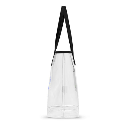 Halftime Queen Football Clear Stadium Approved Tote Bag Cheer for the Blue & White Team by EraofInk