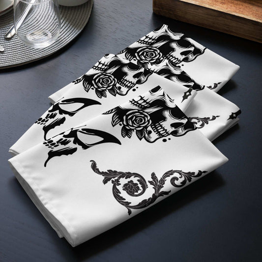 Skulls and Roses - Cloth napkin set **see matching placemats
