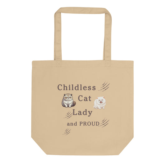Childless Cat Lady & Proud Eco Tote Bag by EraofInk