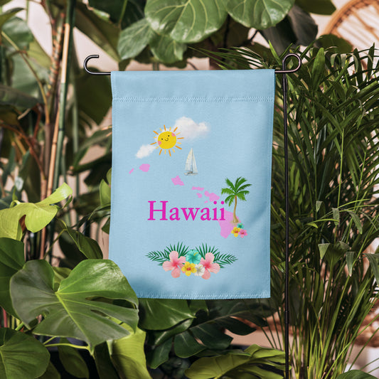 Hawaii Garden Flag by EraofInk