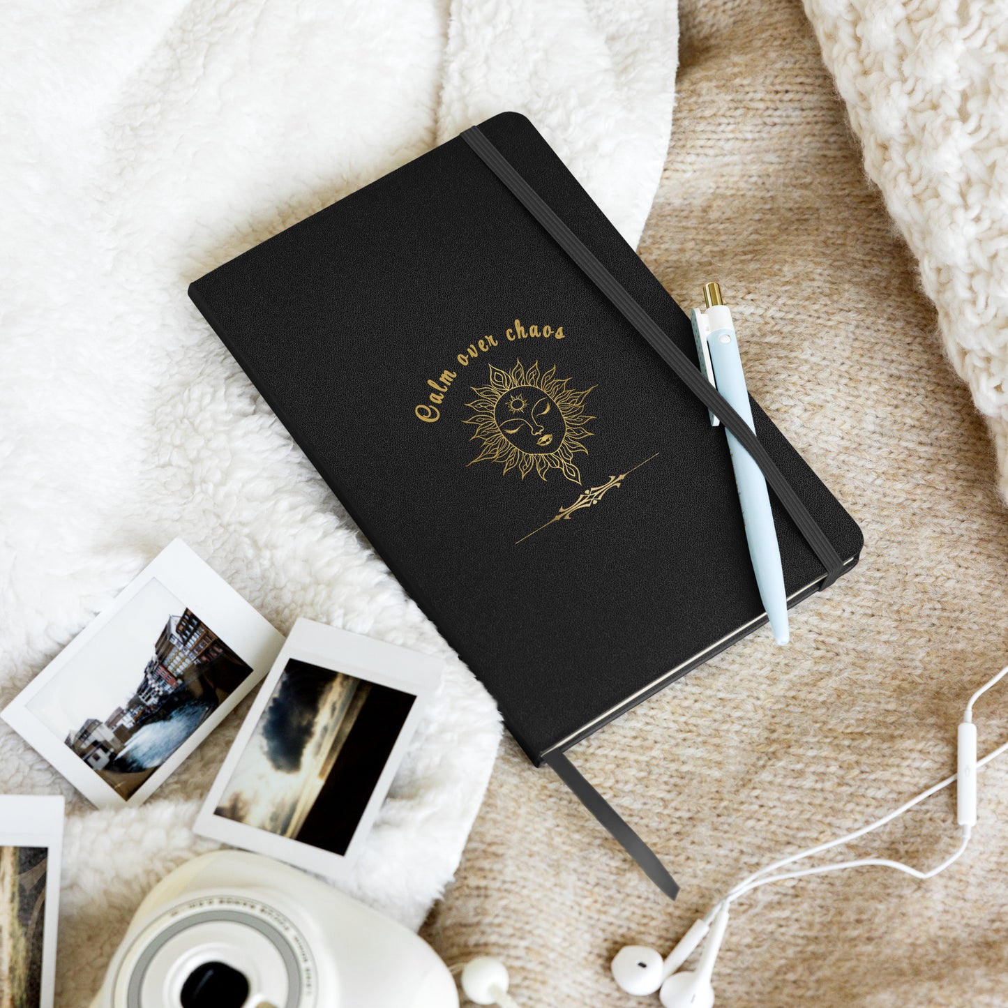 Calmm Over Chaos Hardcover Bound Notebook by EraofInk