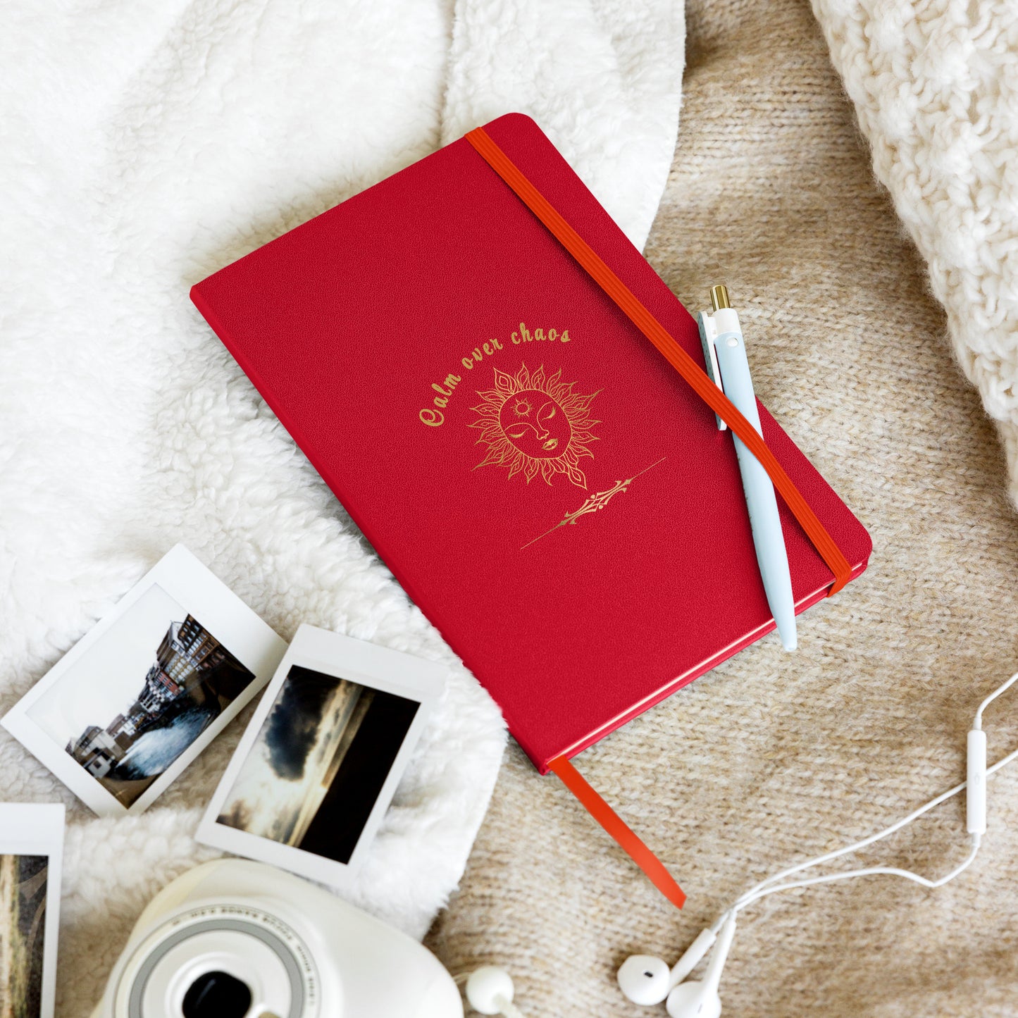 Calmm Over Chaos Hardcover Bound Notebook by EraofInk