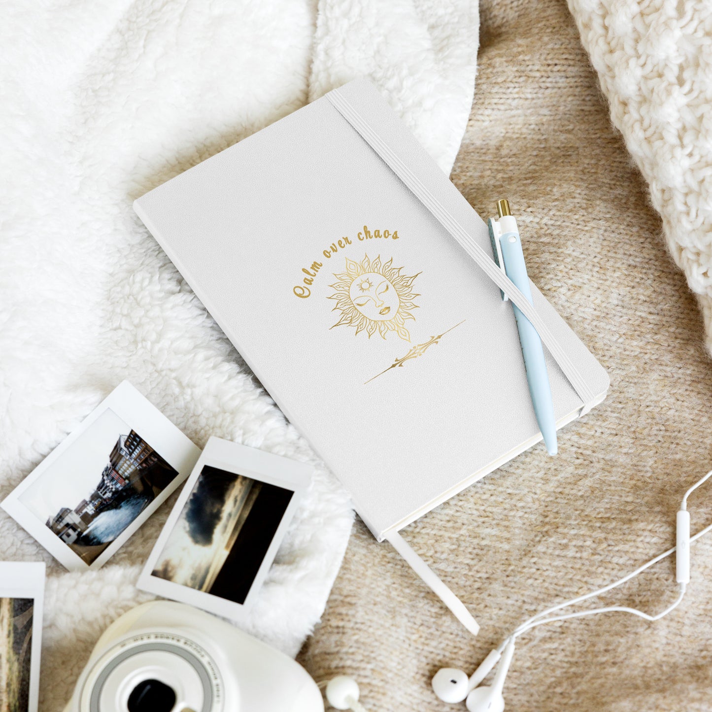 Calmm Over Chaos Hardcover Bound Notebook by EraofInk